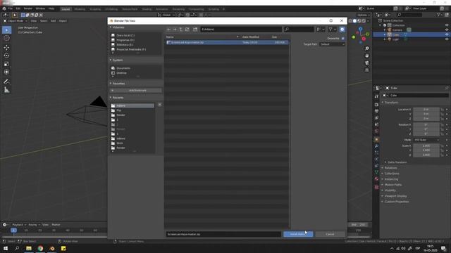 How To Install Addons In Blender 2 8  Blender Screen Cast Keys Addons