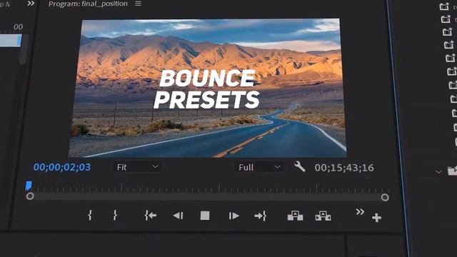 Adobe Premiere Bounce Presets Pack