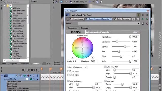 Sony Vegas Pro 11 Coloring