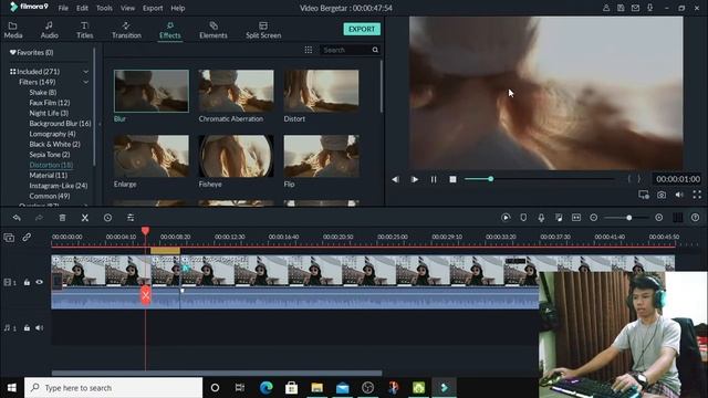 Tutorial Filmora 9 Effect Blur and Shake