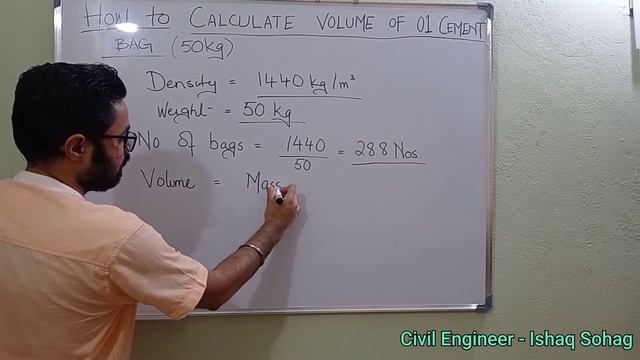 How to Calculate Volume of Cement Bag (50kg)