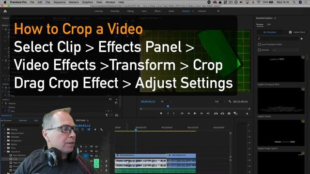 How to Crop and Rotate Video in Adobe Premiere 2020 in 90 Seconds