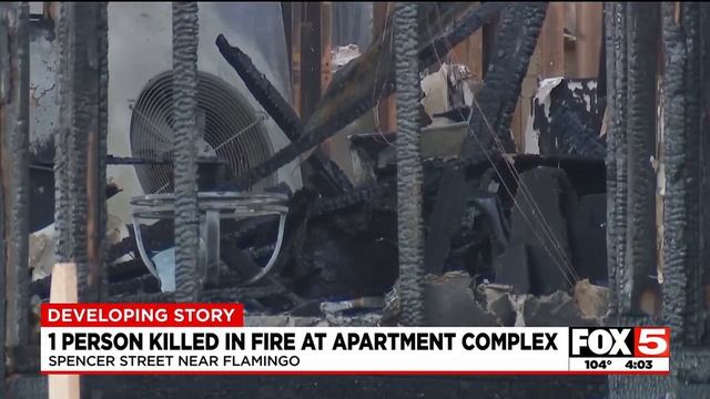 1 dead, 4 hospitalized in southeast Las Vegas apartment fire