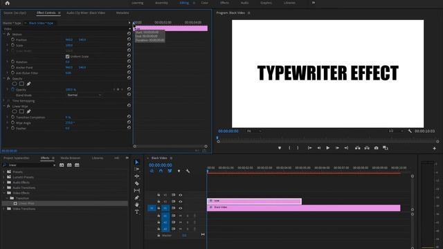 TYPEWRITER Effect in  Adobe Premiere Pro 2020 l RisaduOMG