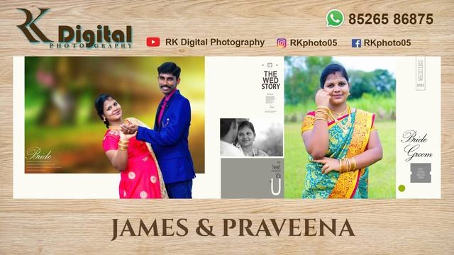 JAMES & PRAVEENA WEDDING ALBUM PREVIEW | RK DIGITAL PHOTOGRAPHY