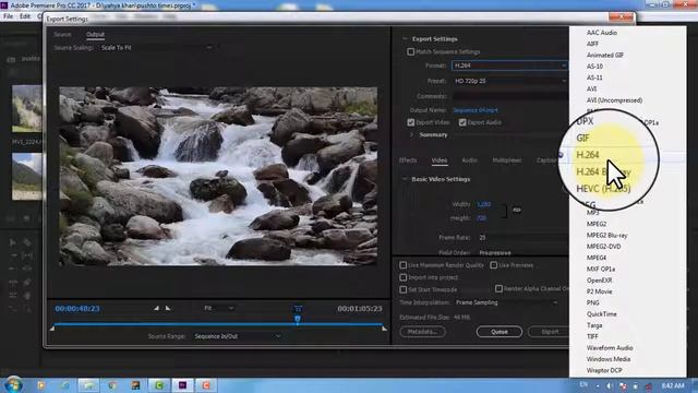 how to export file, mp4 file from premiere pro cc 15/17/2018 basic tutorial in pashto/pushto part(6