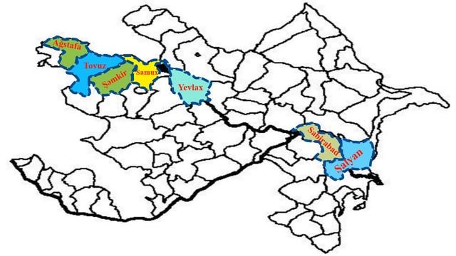 Kür çayı sahili rayonlar