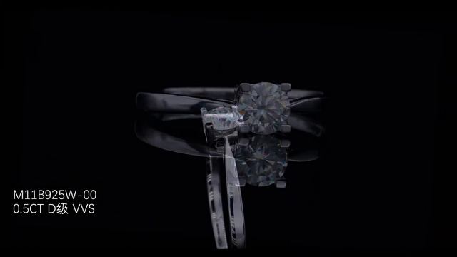 Classic Style 0.5Carat moissanite Jewelry  925 Sterling Silver Moissanite Ring. -JiangYuanGems