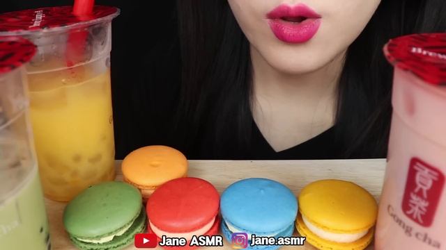 ASMR BOBA BUBBLE TEA *STRAWBERRY, MANGO, GREEN TEA 보바 버블티 먹방 MUKBANG