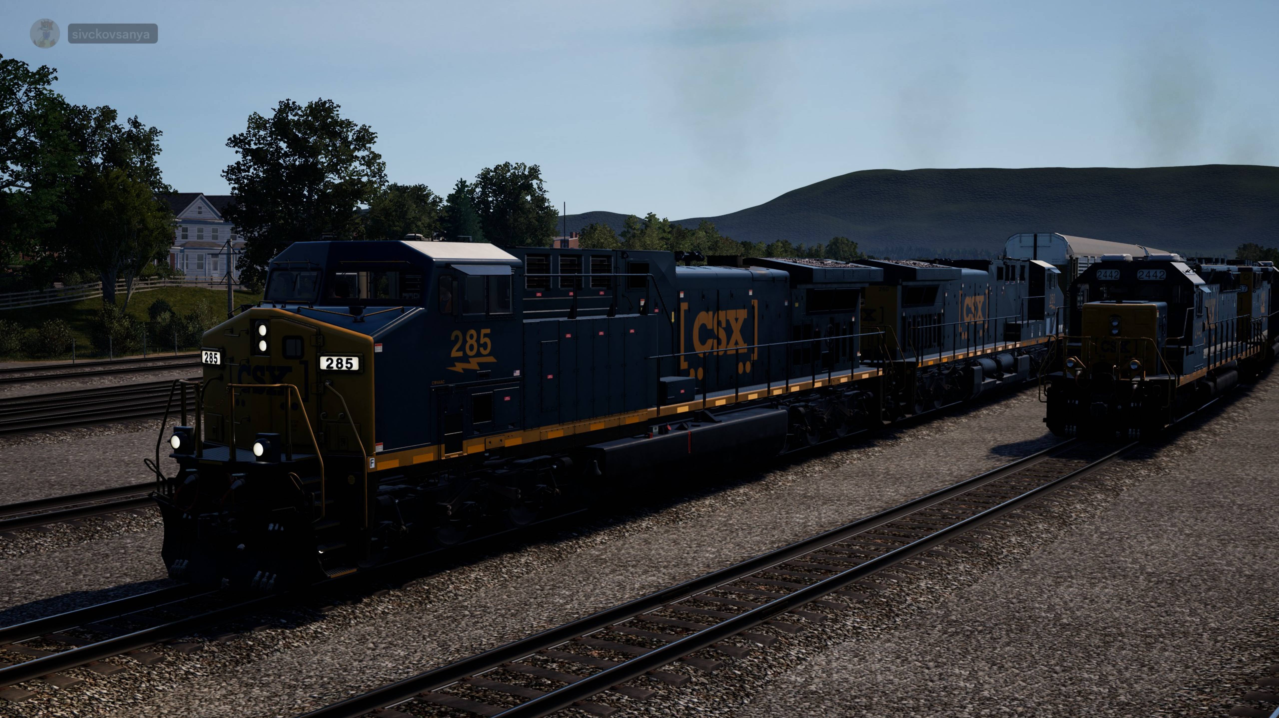 Train Sim World 2. Sand Patch Grade. Локомотивы AC4400CWYN3b. Вагоны автовозы.