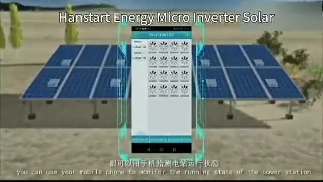 Hanstart Energy Smart Micro Inverter Solar Panel Array APP Control MPPT Micro Inerter