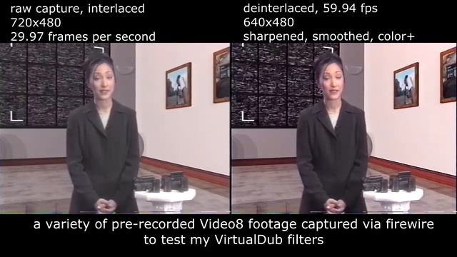 Video8 FireWire Capture VirtualDub Filters test