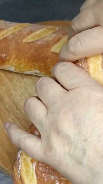 Французский бездрожжевой багет на закваске от рассола квашенной капусты Вкусный хрустящий