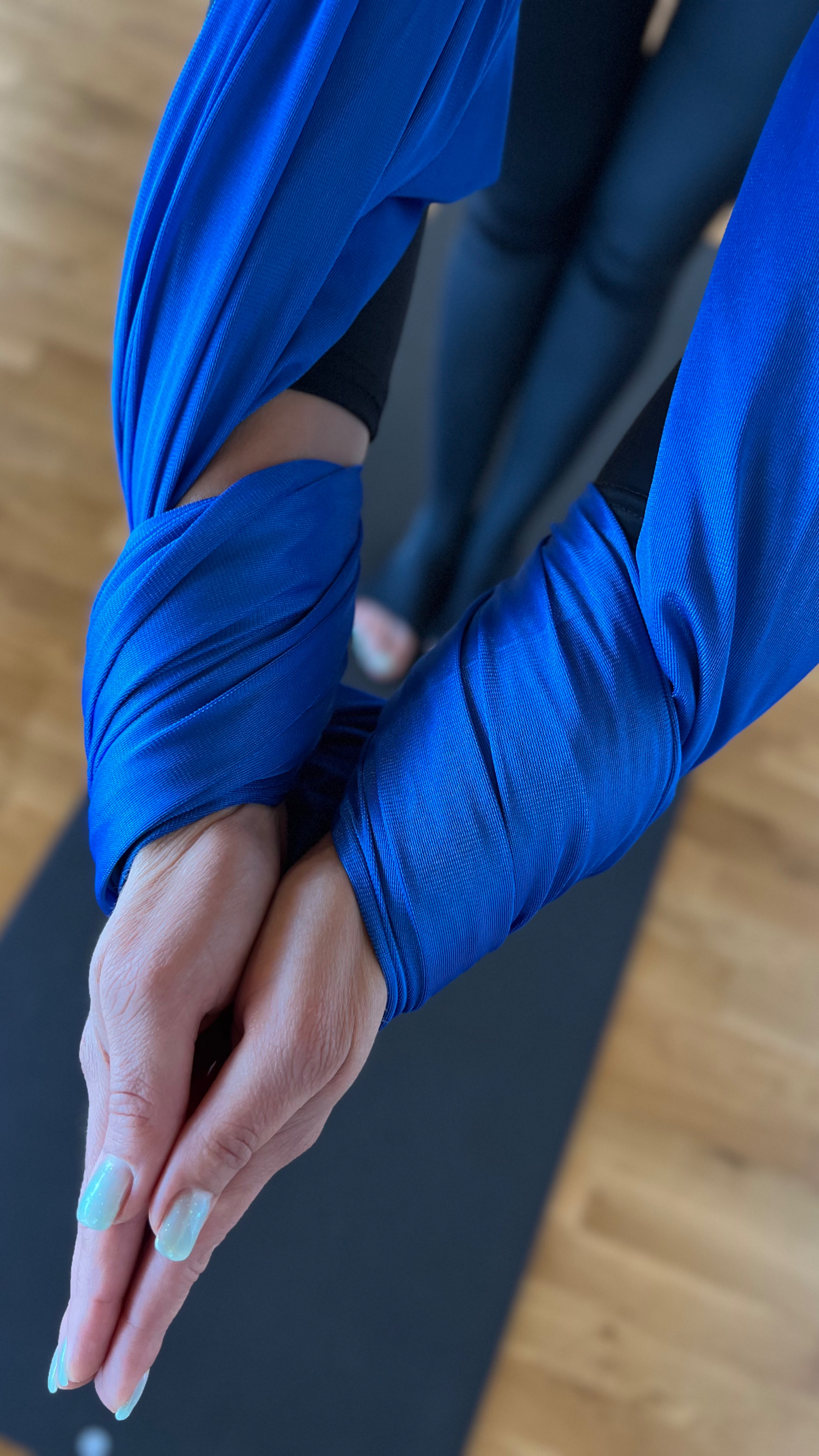 Гамаки для йоги и фитнеса AERIAL FITNESS ROYAL BLUE