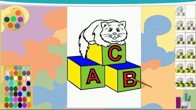 Учим цвета на английском/раскраска/english for kids