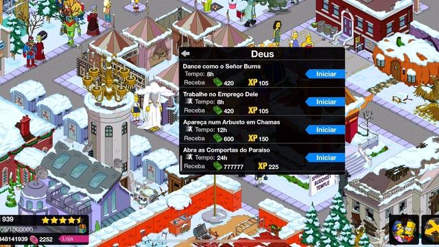 Personagem Deus   Simpsons Tapped Out Springfield God 777 donuts 31m for day