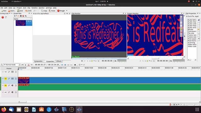 Kdenlive Monitor Changes