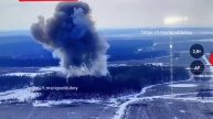 Удар ФАБ-3000 с УМПК по урочищу Потапенково недалеко села Куриловка, на западе от Суджи, Курская обл