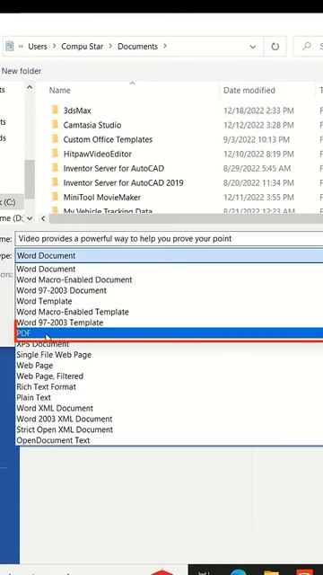 كيفيه تحويل ملف #word  الي #pdf