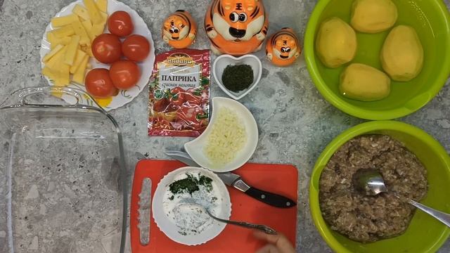 Вкусная, нежная Запечённая Картошка с Фаршем/Мои Вкусняшки.