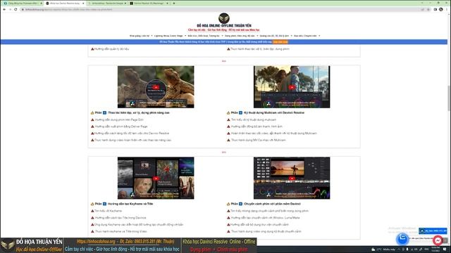 Khóa học Davinci Resolve Online-Offline dựng phim +chỉnh màu chuyên nghiệp - Đồ họa Thuận Yến