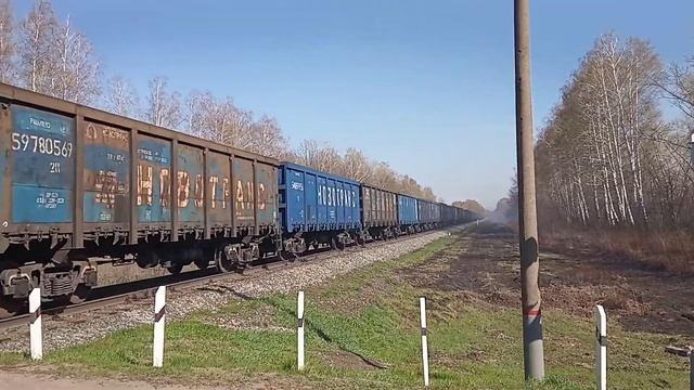 2ТЭ10У-300 и 2ТЭ10М-2217 с грузовым составом отправились из Моршанска