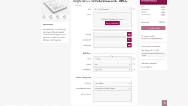 Dein Individuelles Skript - so lässt Du es online drucken