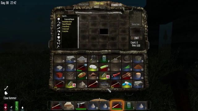 7 Days To Die Alpha 9.3 #28 Постройка шипов и кольев