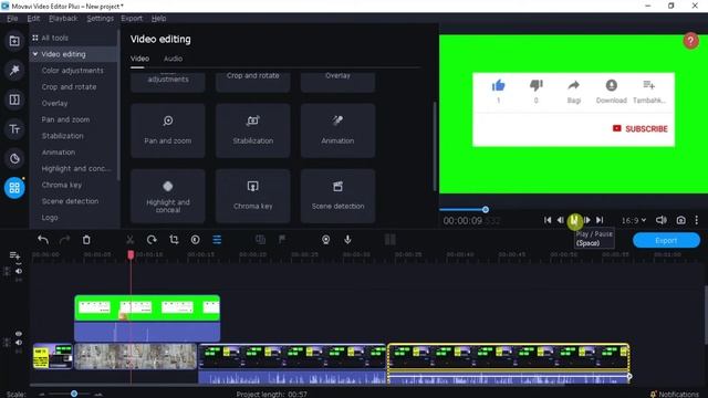 CARA MENAMBAHKAN TOMBOL SUBSCRIBE DI MOVAVI VIDEO EDITOR 2022