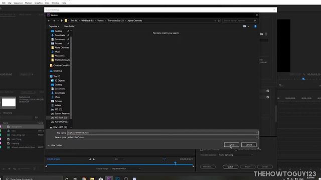 How To Export Video With A Transparent Background In Adobe Premiere Pro (Alpha Channel)