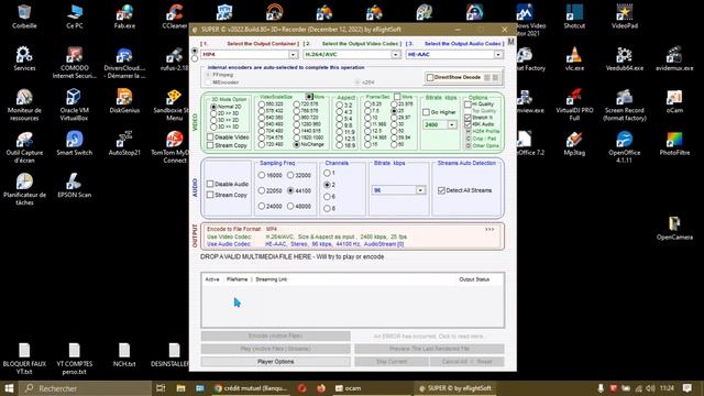 Super Encoder 2022 VS FormatFactory VS VideoPad open par explorateur windows 10