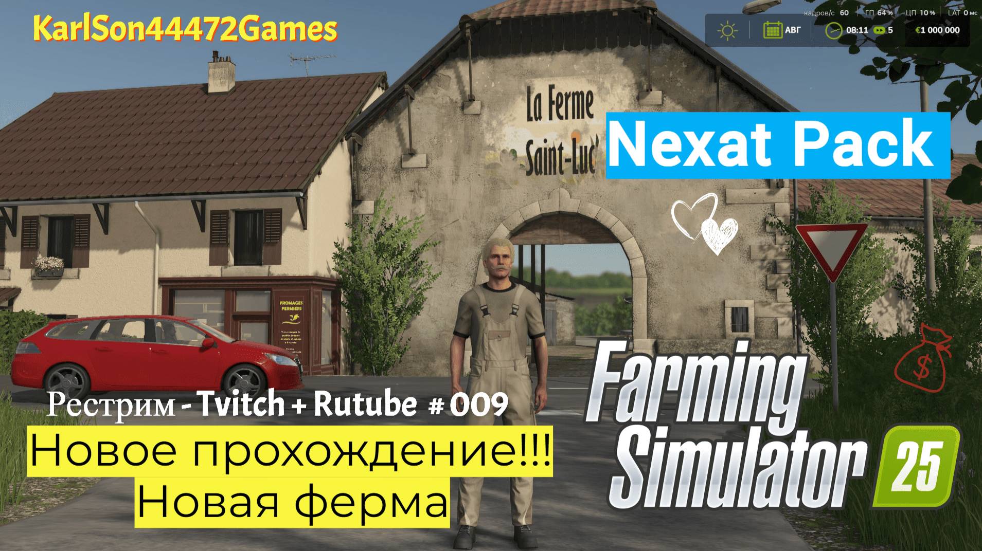 Farming Simulator 25 / Прохождение на карте PALLEGNEY / Nexat Pack / РЕСТРИМ - Твич+Rutube # 009