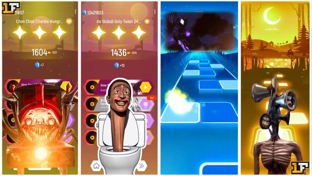 Titan Camera Man vs Skibidi Toilet Boss vs Siren Head vs Choo Choo Charles - Tiles Hop EDM Rush