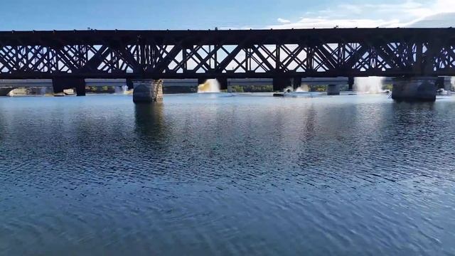 Cohoes Waterford Bridge pier demolition