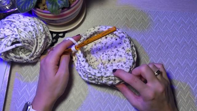 Krasivoe Rukami Корзинка из трикотажной пряжи