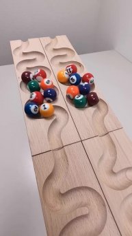 Гонка за шариками ASMR #216 Деревянная волна, цветные шарики