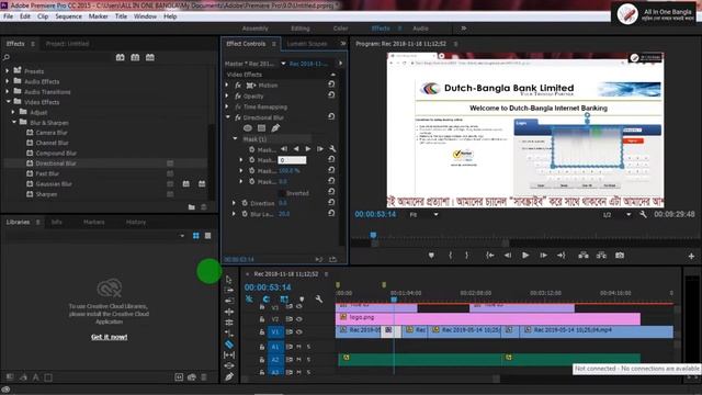 adobe premiere pro bluer