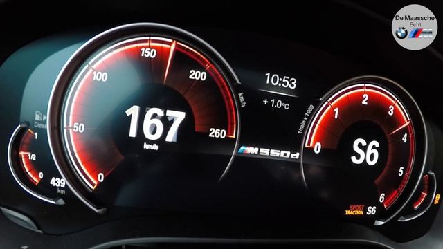 BMW M550d G30 xDrive 0-260km/h LAUNCH CONTROL & ACCELERATIE | BMW M De Maassche Echt