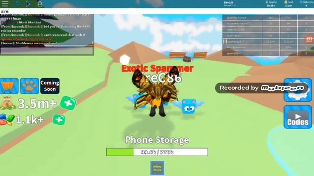 Spamming Simulator, Roblox Codes