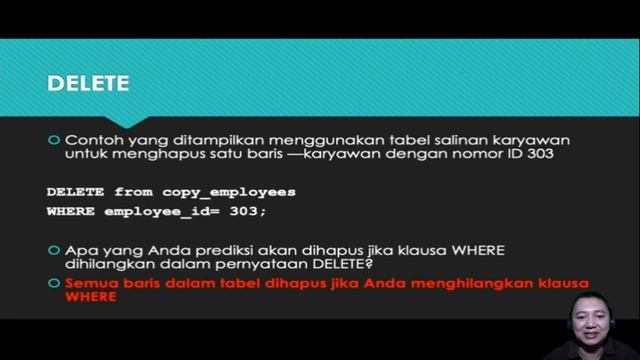 Basis Data | Perubahan Data | Update Data | Delete Data