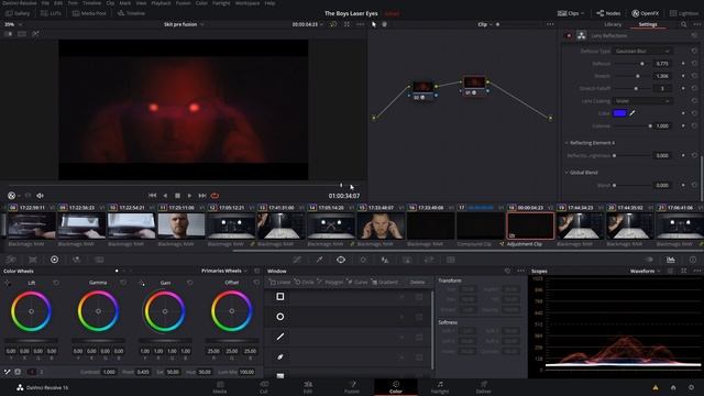 The Boys LASER EYES SUPER POWER EFFECT - DaVinci Resolve 16 Tutorial