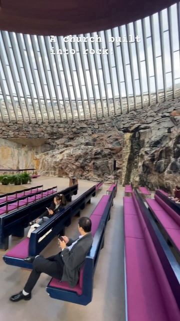 Exploring a beautiful church built into rock - the Temppeliaukion Church in Helsinki, Finland!