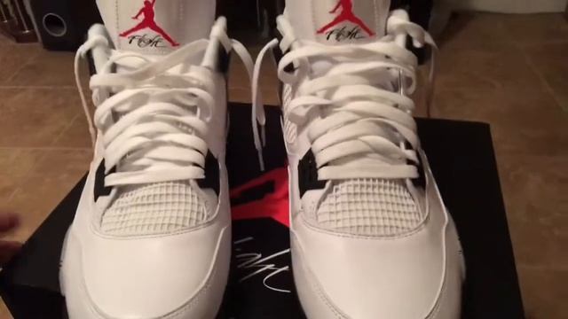 White cement 4's OG's Jordan's size 15