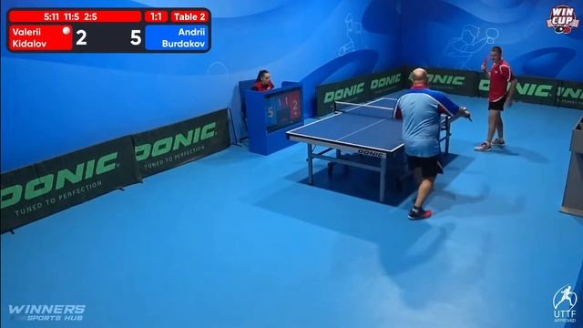 16:45 Valerii Kidalov - Andrii Burdakov West 4 WIN CUP 14.08.2022 | TABLE TENNIS WINCUP