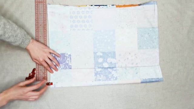 フラップ付きエコバッグの簡単な作り方／小さくたためる買い物バッグ／隠しマチ付き／DIY