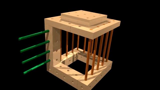 Animation Digitaler Matador, Käfig POV-Ray LDView