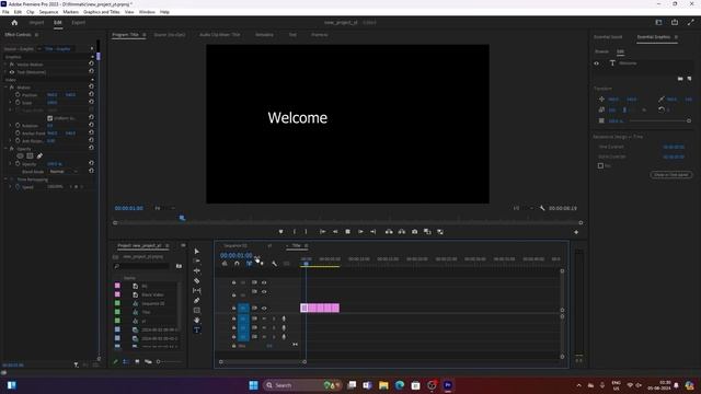 Video editing with Premiere Part 14 | Transition Based Title Animation