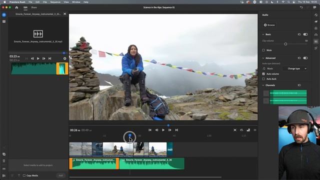 Adding Music in Adobe Premiere Rush - Filmmaking for Scientists