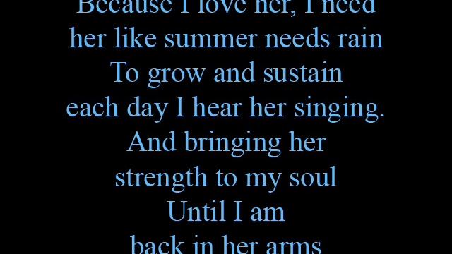 Because I love her - lyrics