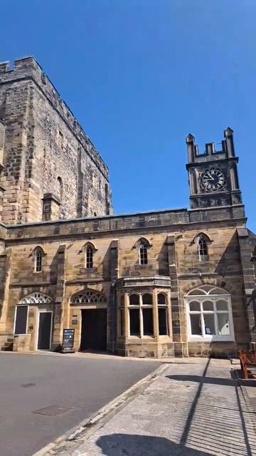 HMP Lancaster Castle,  courtyard, cells. clock tower. June 2023.